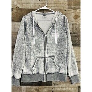 LE Yellowstone Lightweight Super Soft Gray Zip up Hoodie Womens Size Small